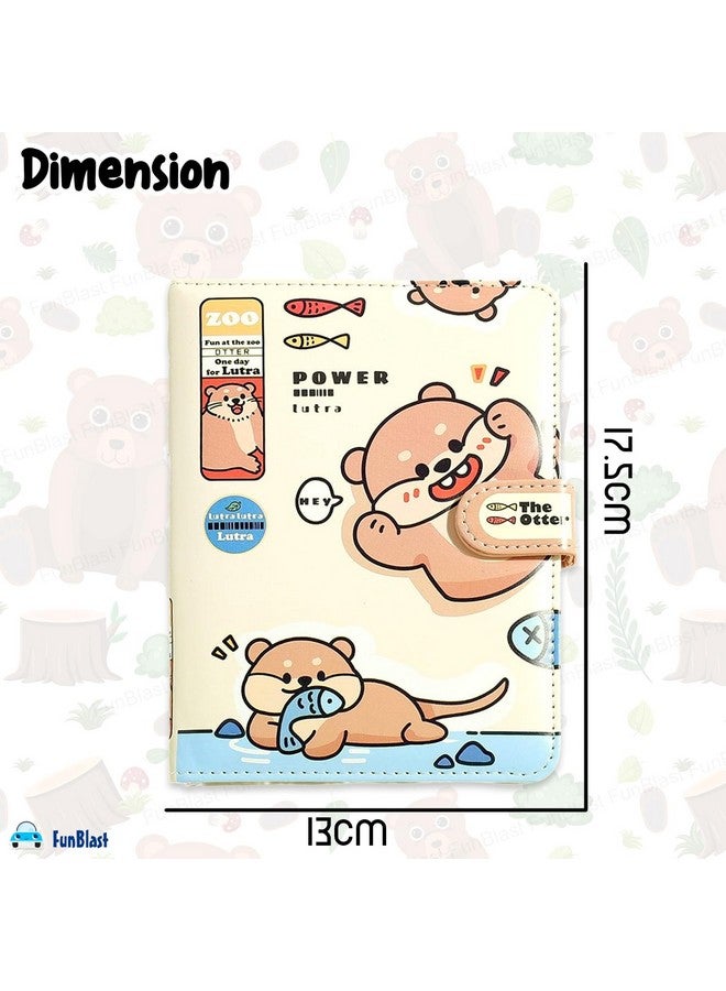 FunBlast FunBlast Kawaii 3D PU Leather Diary, Notebook Color Pages Diary with Magnetic Strap Lock, Journal Diary for Girls, Diary Set Notebooks for Girls, Size A5 (112 Pages) (Print May Vary) (Zoo)  - Image 2