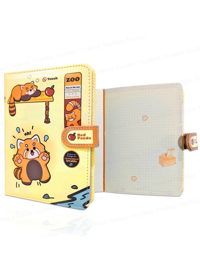 FunBlast FunBlast Kawaii 3D PU Leather Diary, Notebook Color Pages Diary with Magnetic Strap Lock, Journal Diary for Girls, Diary Set Notebooks for Girls, Size A5 (112 Pages) (Print May Vary) (Zoo)  - Image 1