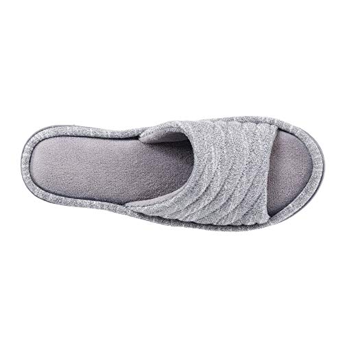 isotoner Women's Indoor/Outdoor Slip-on Space Knit Andrea Slide Slippers , Ash, 7-8 - Image 4