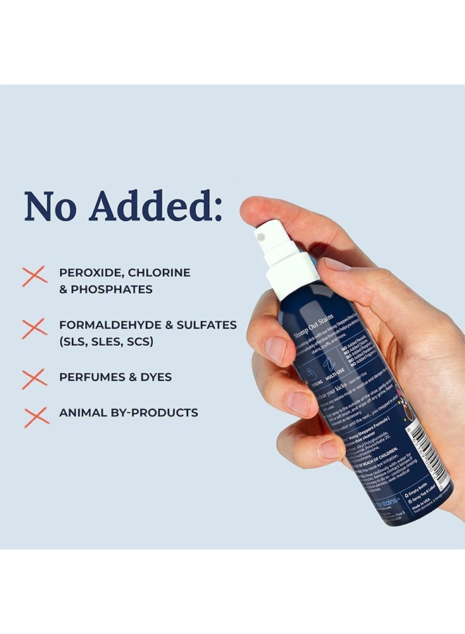 فوضى خطوات تنظيف الأحذية 120 مل، رذاذ جاهز لاستخدام تنظيف الأحذية الرياضية للمطاط والقماش والجلد لإزالة الأوساخ والعشب والقذائف - Image 5