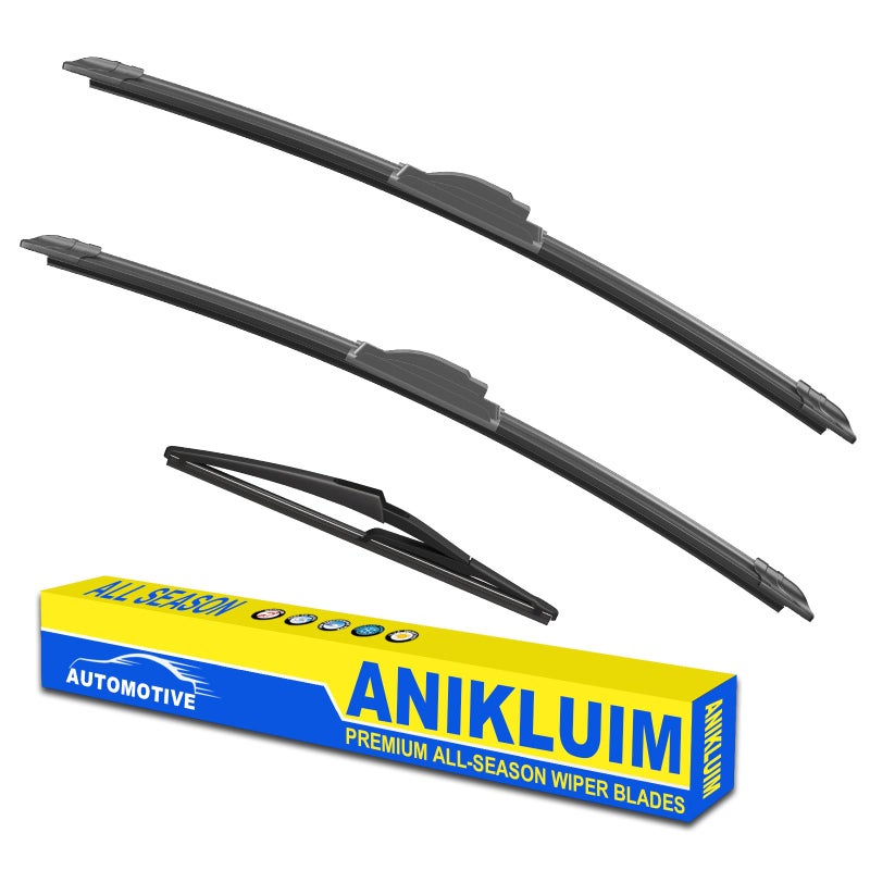 ANIKLUIM 2617 Wiper Blades with 12 Rear Wiper Blade Set Replacement for 20132021 Nissan Pathfinder 20142023 Nissan Rogue Windshield Wipers Original Factory Quality Pack of 3