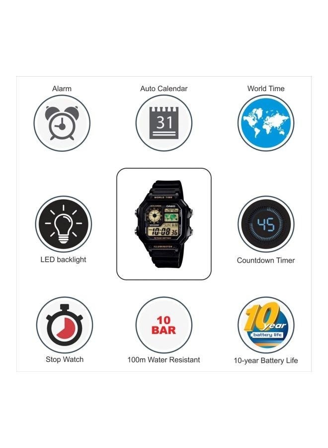 CASIO Men's AE-1200WH-1BVDF Digital Wrist Watch - Image 2