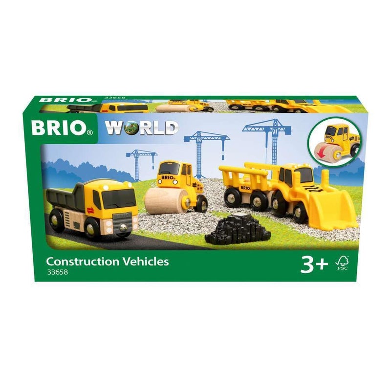 BRIO Construction Vehicles  Premium Wooden Toy Train Set  Fun and Educational  Easy Magnetic Couplings  FSC Certified Wood  Ideal Christmas or Birthday Gift - Image 3