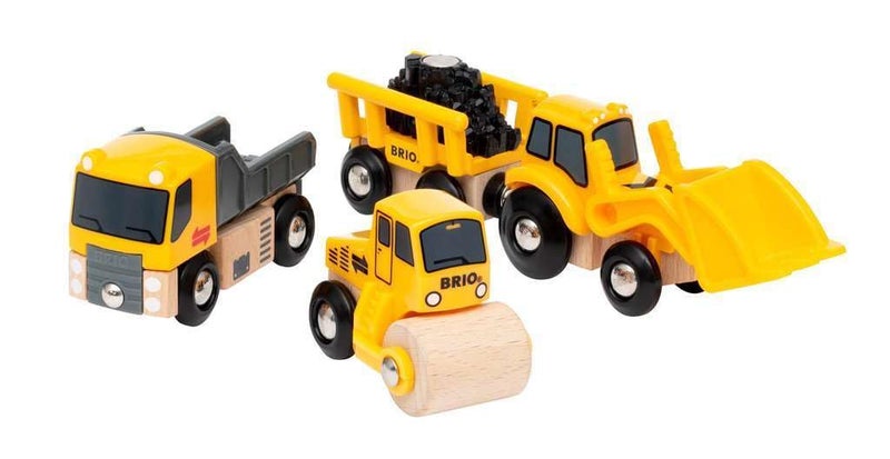BRIO Construction Vehicles  Premium Wooden Toy Train Set  Fun and Educational  Easy Magnetic Couplings  FSC Certified Wood  Ideal Christmas or Birthday Gift - Image 2