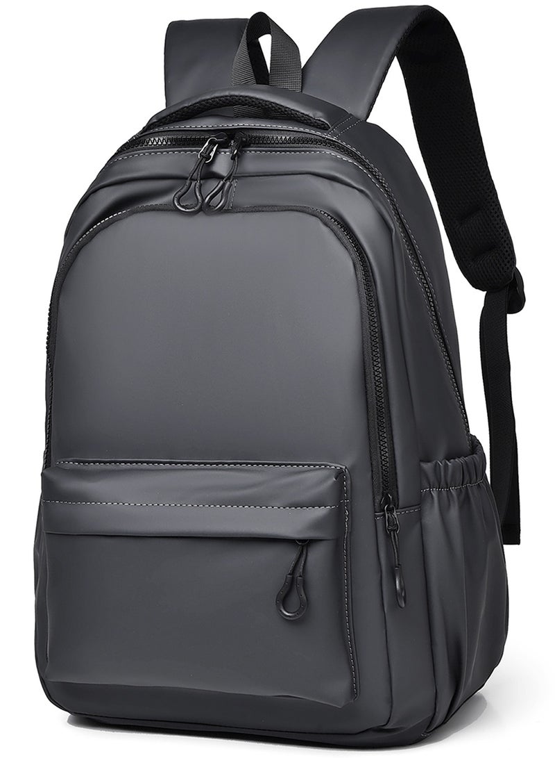 Qiccijoo Laptop Backpack,Business Travel Anti Theft Backpack Gift for Men Women,Slim Durable Water Resistant College School Bookbag Computer Bag Fits 15.6 Inch Laptop Notebook(Grey) - Image 1