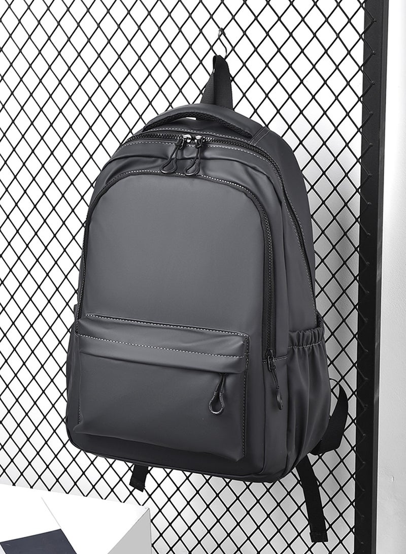 Qiccijoo Laptop Backpack,Business Travel Anti Theft Backpack Gift for Men Women,Slim Durable Water Resistant College School Bookbag Computer Bag Fits 15.6 Inch Laptop Notebook(Grey) - Image 4