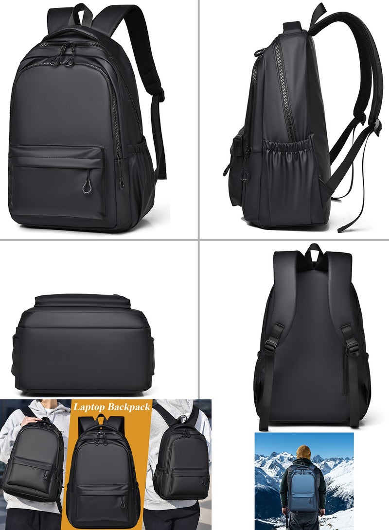 Qiccijoo Laptop Backpack,Business Travel Anti Theft Backpack Gift for Men Women,Slim Durable Water Resistant College School Bookbag Computer Bag Fits 15.6 Inch Laptop Notebook(Grey) - Image 3