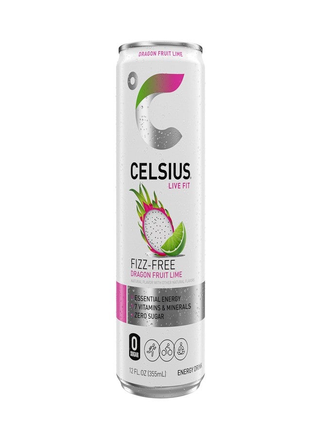 CELSIUS Fizz Free Dragon Fruit Lime, Sugar Free Energy Drink, 12 Fl Oz (Pack of 12) - Image 5