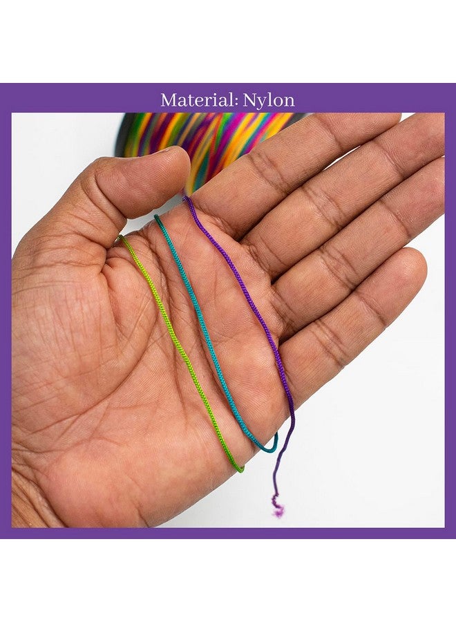 Embroiderymaterial 1 MM Thick Multicolor Nylon Thread/Dori for Jewellery Making, Bracelet Making, Craft, Sewing, Crochet, Macrame, Rakhi, (1Roll, 105 Meters) (Multicolor) - Image 3