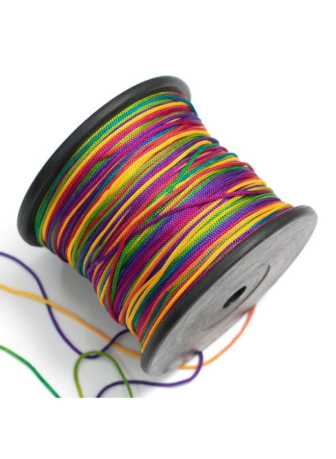 Embroiderymaterial 1 MM Thick Multicolor Nylon Thread/Dori for Jewellery Making, Bracelet Making, Craft, Sewing, Crochet, Macrame, Rakhi, (1Roll, 105 Meters) (Multicolor) - Image 1