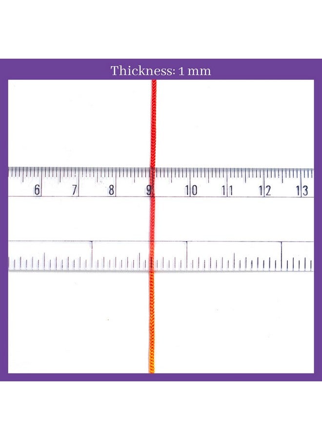 Embroiderymaterial 1 MM Thick Multicolor Nylon Thread/Dori for Jewellery Making, Bracelet Making, Craft, Sewing, Crochet, Macrame, Rakhi, (1Roll, 105 Meters) (Multicolor) - Image 2