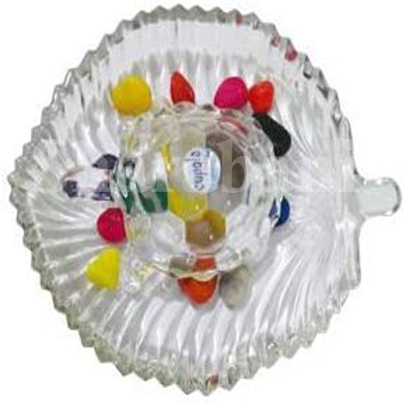 Kosh VastuFengshui Large Size Crystal Tortoise with Leaf Plate Beautiful Feng Shui with Good LuckGlass Turtle Tortoise with Leaf Plate Home Decor Tortoise with Leaf Plate - Image 2