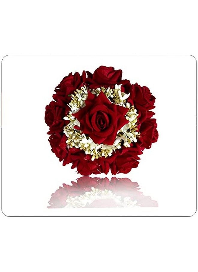 Women Attractive Artificial Rounded Rose Flower With Lily Wedding Hair Accessories;Hair Pins;Juda Pins for Women and Girls 2295 Red - pzsku/ZE80BC159D859F6E4F958Z/45/_/1662633662/a6cce7ba-f227-44f8-8293-df600b350439