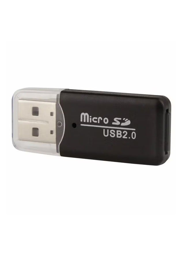 XiuWoo USB 2.0 Micro SD TF Card Reader T-High Speed Portable Flash Micro SD Card Reader SDXC TF USB 2.0 T-Flash MicroSD TransFlash Memory Card Reader Adapter Writer Mini Ice Cool for Android Phone Camera PDA MP3 MP4 PC Mac Tablet TV Box  Black - Image 3