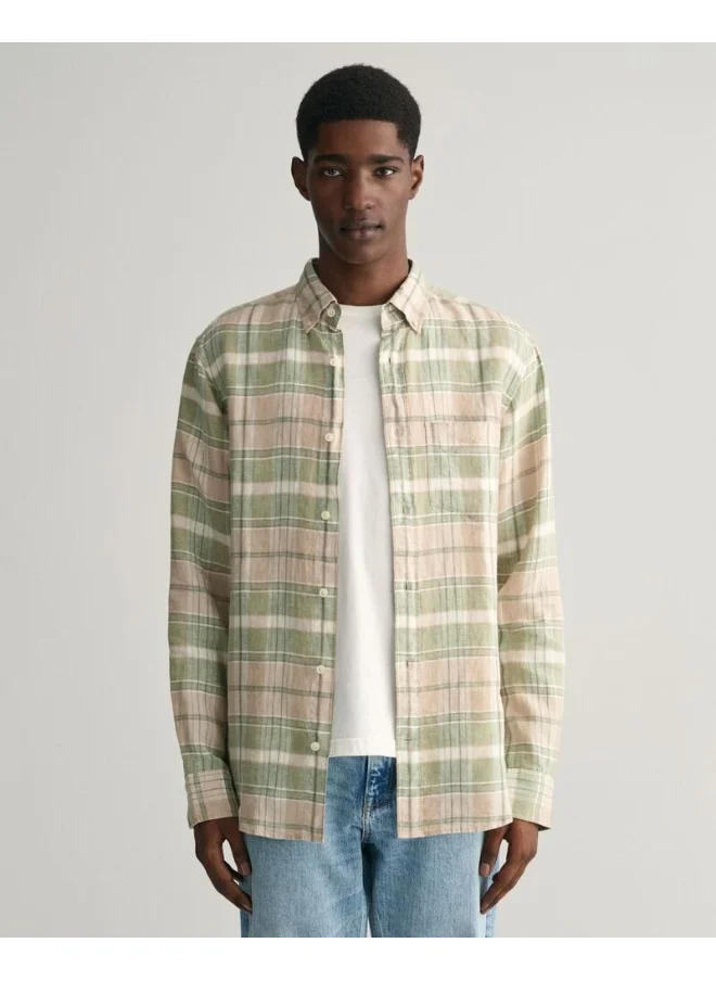 GANT Gant Regular Fit Madras Linen Shirt