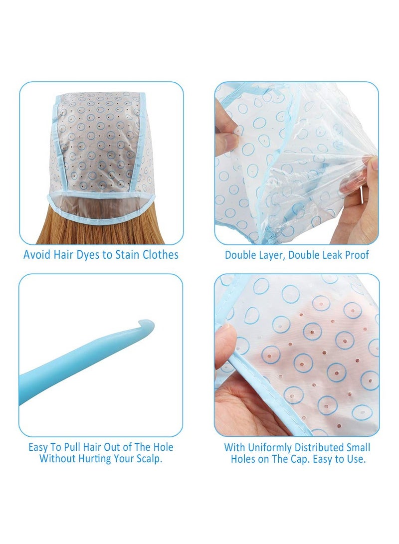 SOLARAE Disposable Hair Coloring Cap, Professional Hair Coloring Cap with Plastic Hook Needles for Hair Coloring Salon Disposable Hairdressing Dyeing Staining Tools for Women Men (15Pcs) - Image 4