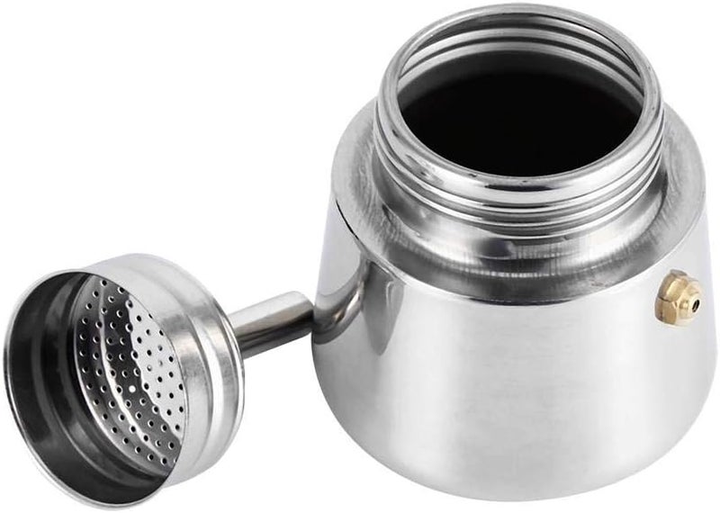 comfrt 300ml/10oz Stovetop Espresso Maker, Stainless Steel Moka Pot Italian Coffee Maker for Camping Home Office Use - Image 4