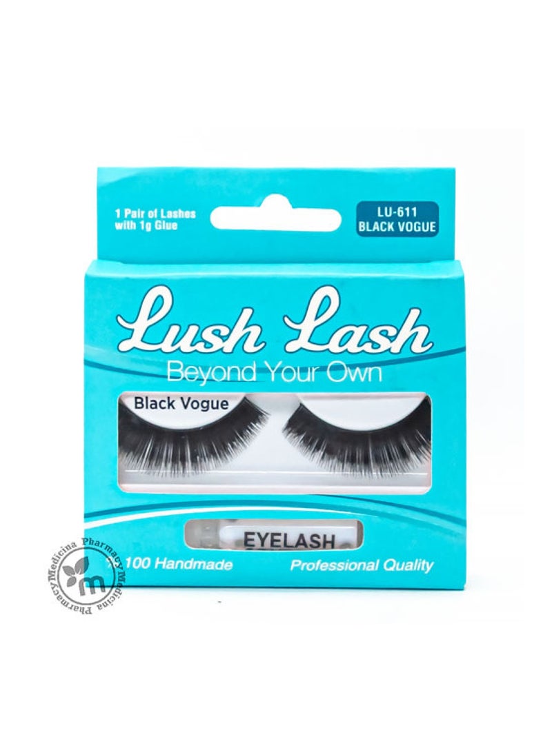 Lush Lash Nail Clippers And Scissors Eyelashes Black Vogue 611 