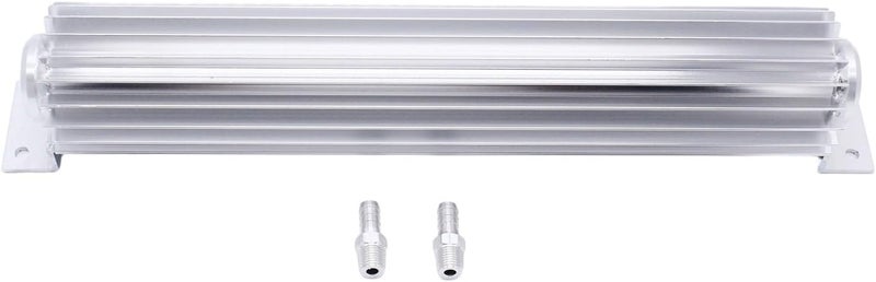 15" Finned Aluminum Double Pass Transmission Heat Exchanger Oil Coolers Radiator Cooling Double Line - Image 4