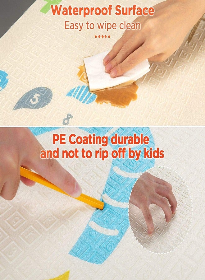 RIVUGJA Baby Folding Mat Play Foam Crawl Waterproof Portable Kids Baby Toddler Outdoor or Indoor Use Non Toxic Extra Large 200 x 180 cm(Multi Color, Print May Vary), 1-PCS. (Blue Road) - Image 5