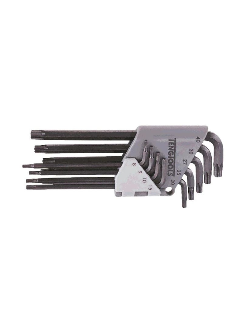 Torx Key Set 9 Pieces, Cr-V Steel TX Allen Key Set with Black Finish & Folding Holder, High Torque Star Key Set – 1479TX