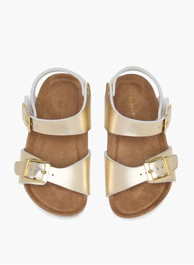 Flora Bella By Shoexpress Girls Solid Sandals With Hook And Loop Closure