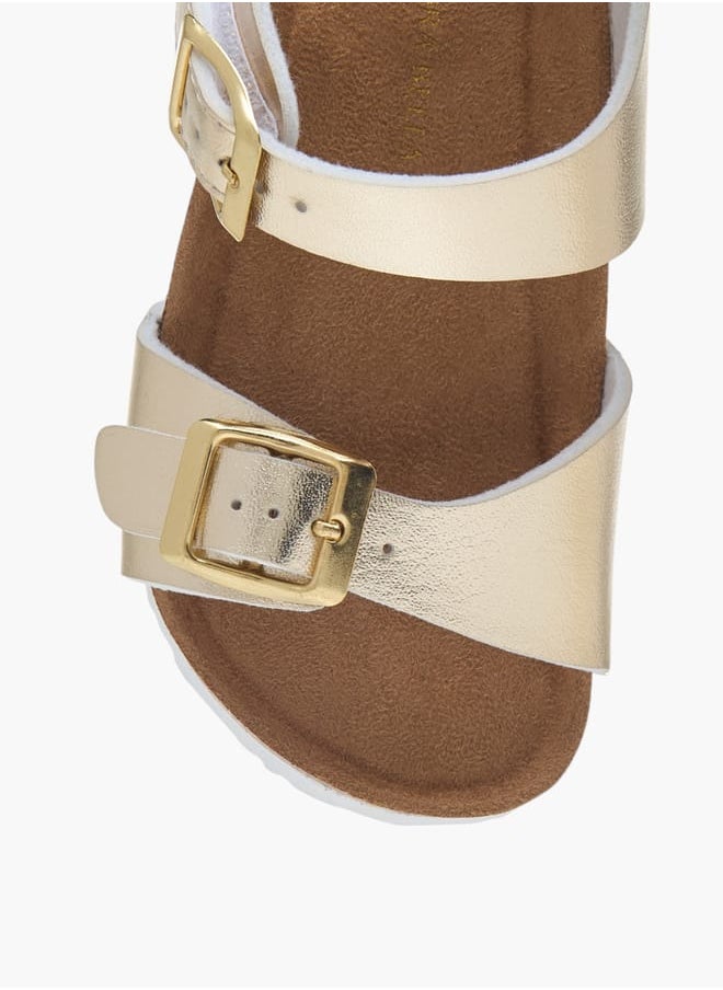 Flora Bella By Shoexpress Girls Solid Sandals With Hook And Loop Closure  - Image 3
