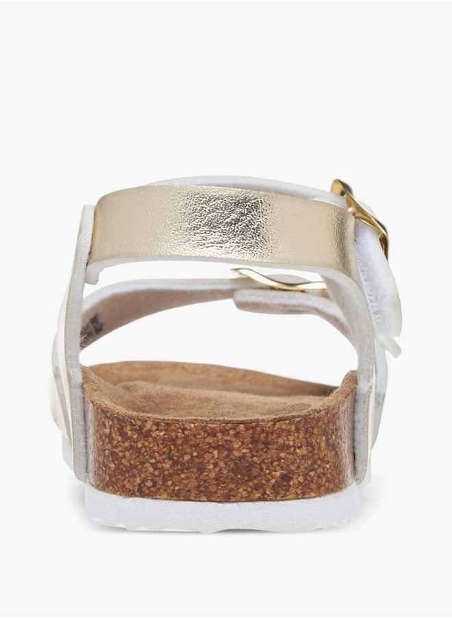 Flora Bella By Shoexpress Girls Solid Sandals With Hook And Loop Closure  - Image 4