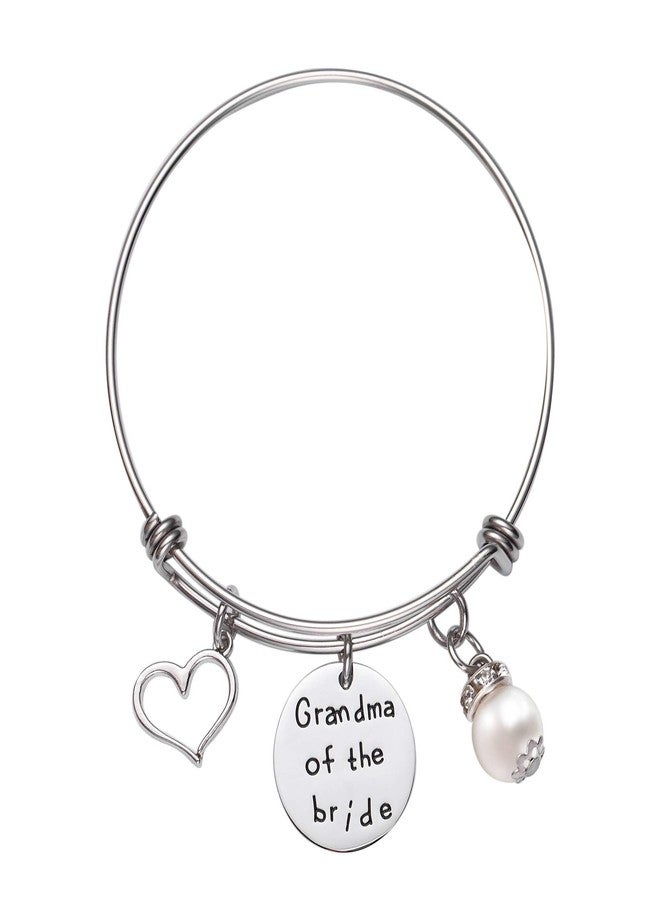 LParkin Grandma Of Bride Bracelet Nana Gifts Great Grandmother Bangle Bracelets Wedding Gift - Image 1