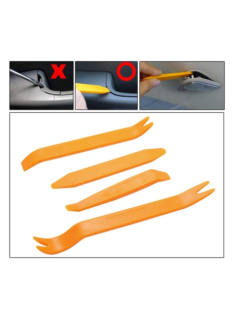 KASTWAVE 4Pcs Auto Plastic Removal Pry Tools, Trim Removal Car Panel Dash, Radio, Door, Terminal Interior Accessories Removal Tool Kit Professional grade Kit  - Image 5