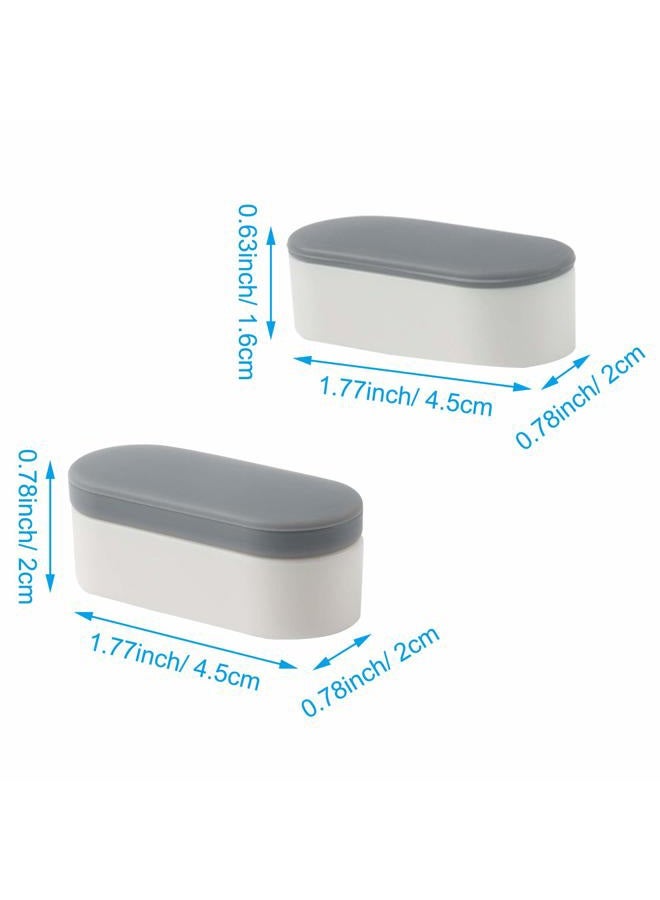 iFealClear 8 Pcs Universal Toilet Seat Bumpers, Toilet Lid Rubber Bumpers Replacement Kit with 8 Extra Thickness Pads for Changing Heights, Strong Adhesion Bidet Toilet Bumpers for Home, Hotel, Hospital Gray - Image 2