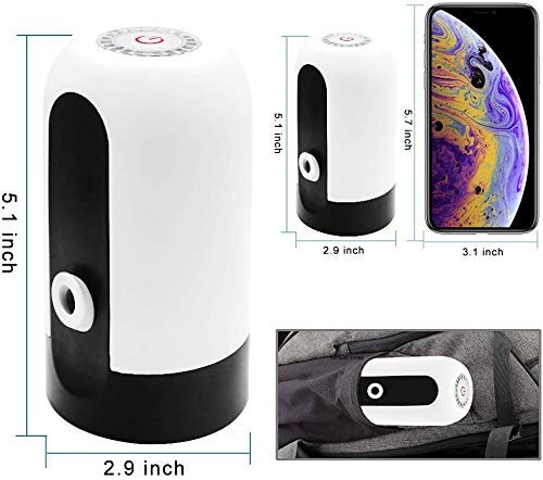 Konquer TimeS KTS Automatic Wireless Water Can Dispenser Pump for 20 Litre Bottle Can, White/Black - Image 5