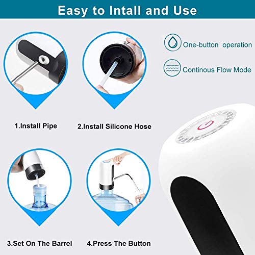 Konquer TimeS KTS Automatic Wireless Water Can Dispenser Pump for 20 Litre Bottle Can, White/Black - Image 3