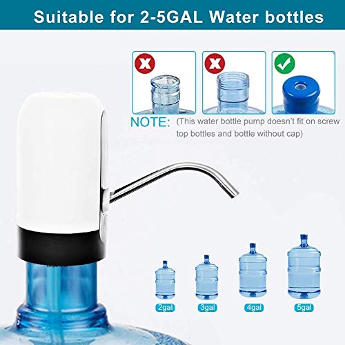 Konquer TimeS KTS Automatic Wireless Water Can Dispenser Pump for 20 Litre Bottle Can, White/Black - Image 4