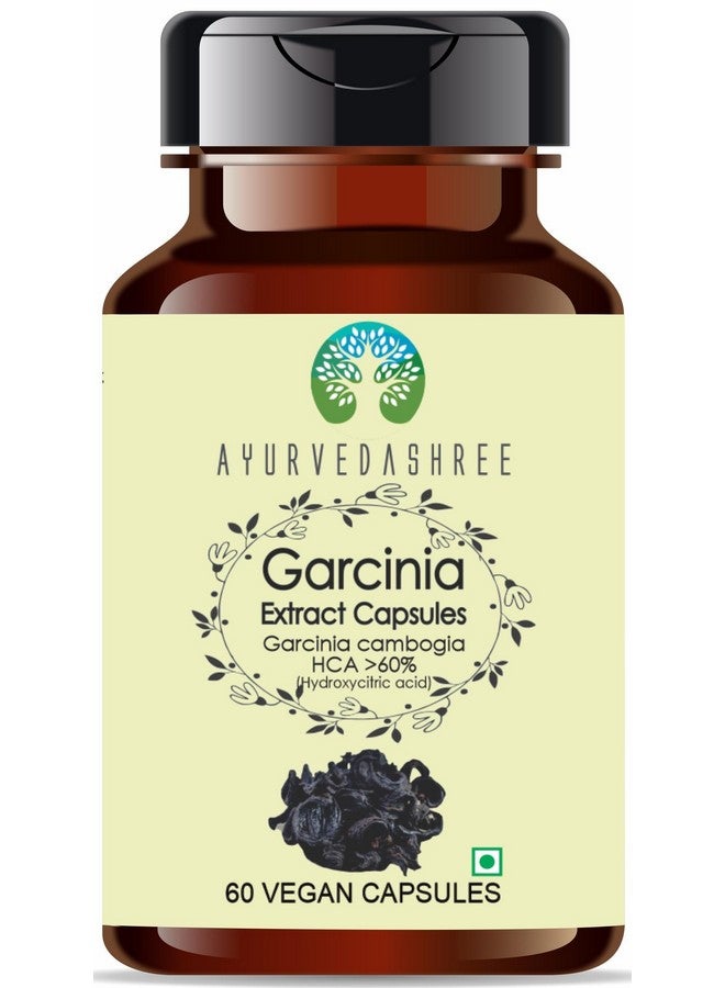 AYURVEDASHREE Garcinia Extract 500mg - 60 Vegetarian Capsules|Garcinia Cambogia| All Natural | 100% Vegan | Gluten-Free | GMP Certified - Image 1