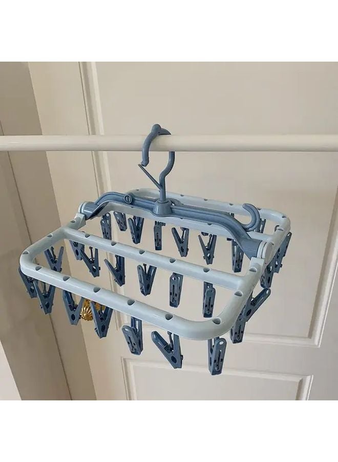 As The Picture 32 Clip Rotatable Sock Underwear Drying Rack 360 Rotating Arms Space Saving - Image 2