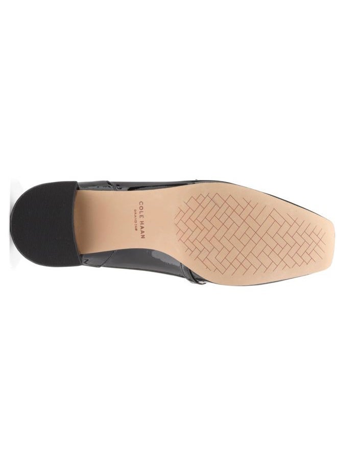 COLE HAAN حذاء نسائي بكعب عالٍ 45 مم باكستون ماريجان، جلد لامع أسود، 38.5 EU - Image 3