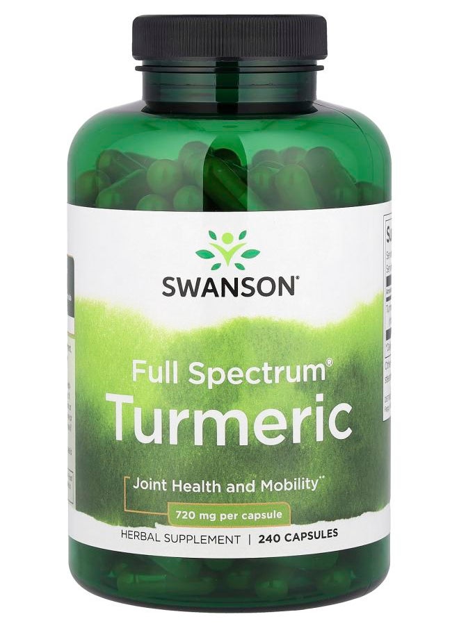 SWANSON - Full Spectrum® Turmeric 1440 mg 240 Capsules (720 mg per Capsule) - Image 1