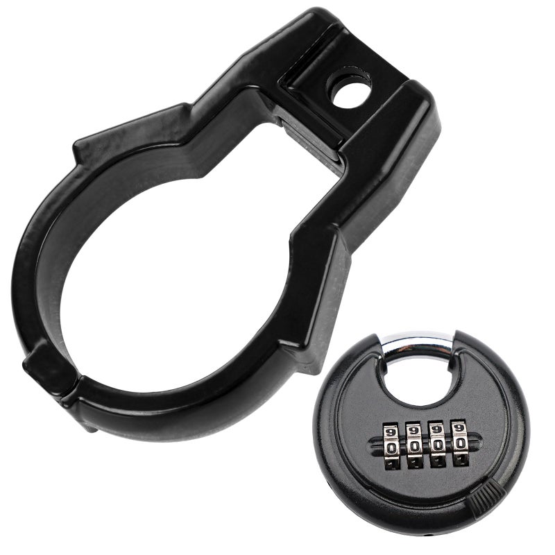 HQPASFY Hitch Coupler Lock Fits for Bulldog Style Couplers Hitch Lock with Combination Lock Heavy Duty Trailer Hitch Lock for Bulldog Style Couplers Black - Image 2