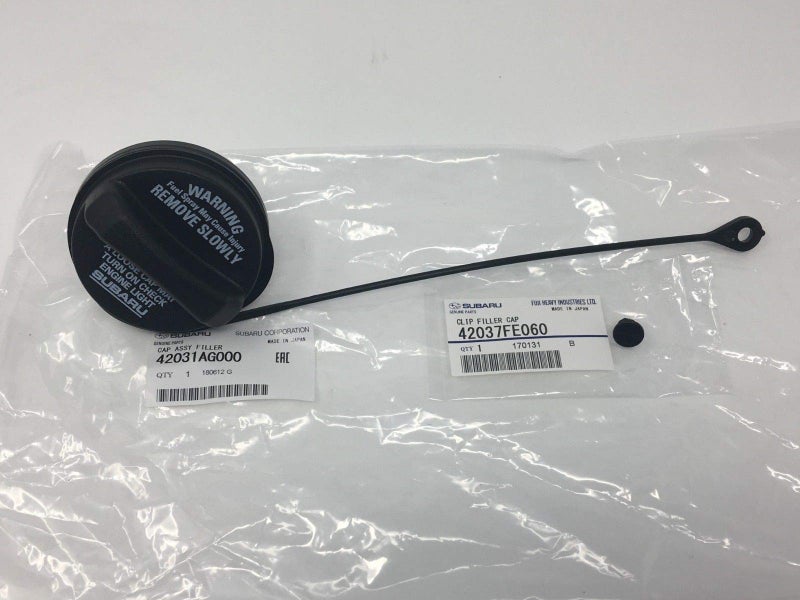 غطاء وقود أصلي من سوبارو مع مشبك لسيارات فورستر وإمبريزا و STI و WRX 42031AG000 و 42037FE060