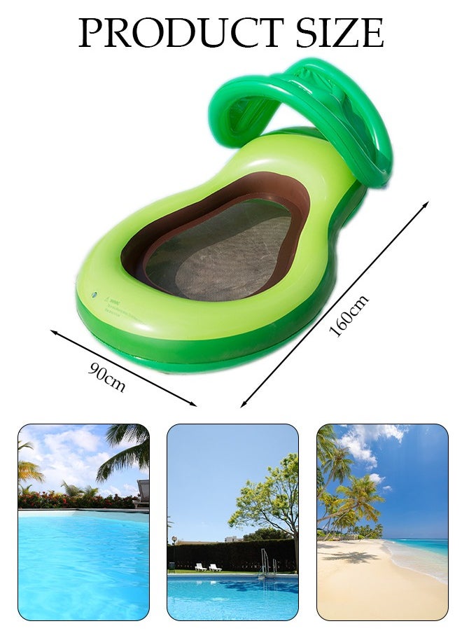 DUNISO - Pool Floats, Inflatable Pool Float Rafts for Men and Women, Water Inflatable Hole Floats Rafts Adult Swimming Pool Reclining Chair Float Bed, Cooling Pool Float Summer Party Floats - Image 1