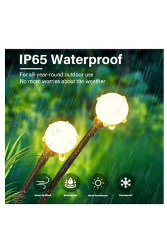 Golden Solar Garden Lights 6Pack, New Upgraded 36LED Solar Lights Outdoor Waterproof, Swaying Solar Powered Firefly Lights,Garden Gift for Pathway Patio Walkway Yard Decorations,  Warm White  - Image 4