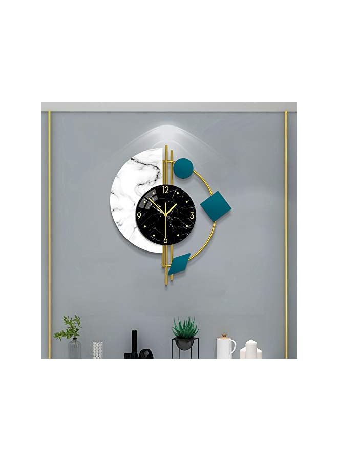 The Bros Large Wall Clocks for Living Room Decor Modern Silent Wall Clocks Battery Operated Non-Ticking for Bedroom Office Kitchen Home Metal Glass Decoration Wall Watch Clock Quartz for Indoor House - Image 2