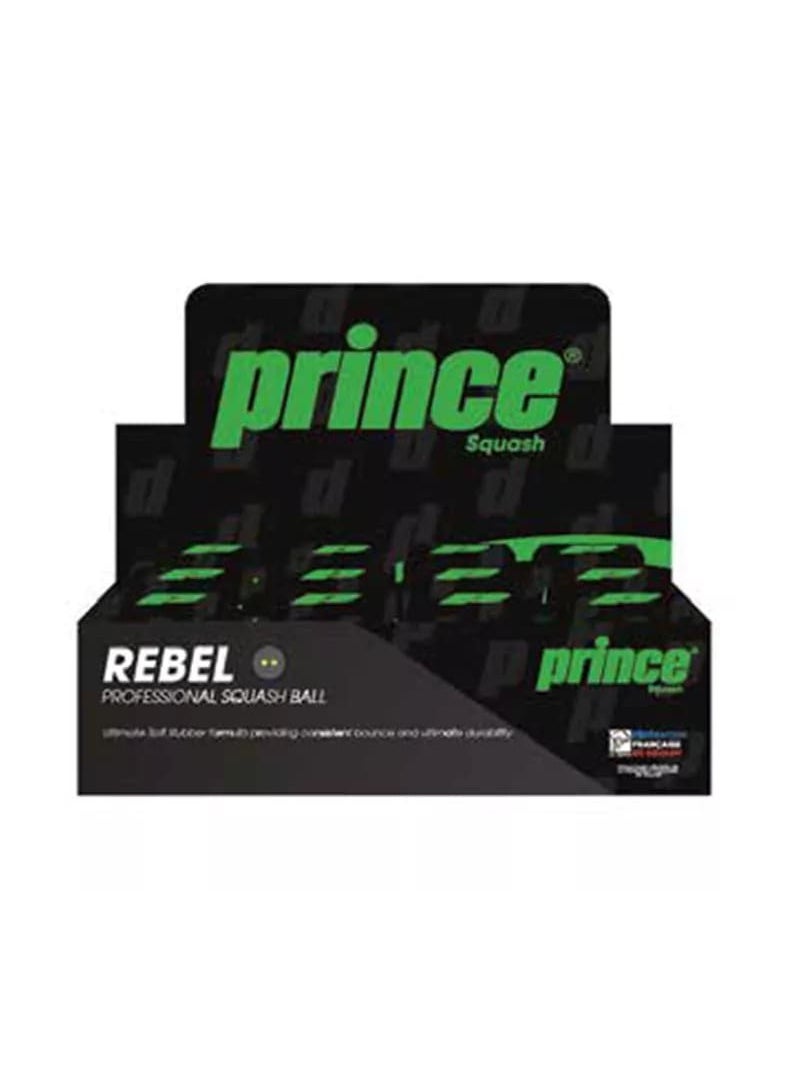 Prince Squash Balls Rebel Single Yellow 1 Dozen Box  - Image 1