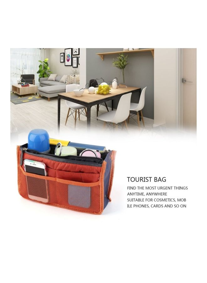 NIBEMINENT Waterproof Cosmetic Bag Orange/Blue/Black - Image 2