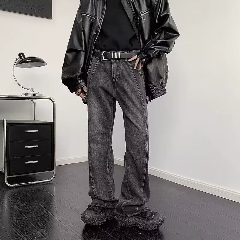 Unisex Classic Denim Jeans Loose Fit Daily Outdoor Wear - Image 1