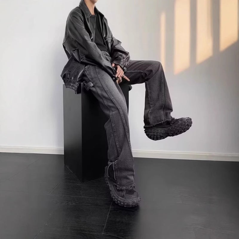 Unisex Classic Denim Jeans Loose Fit Daily Outdoor Wear - Image 4
