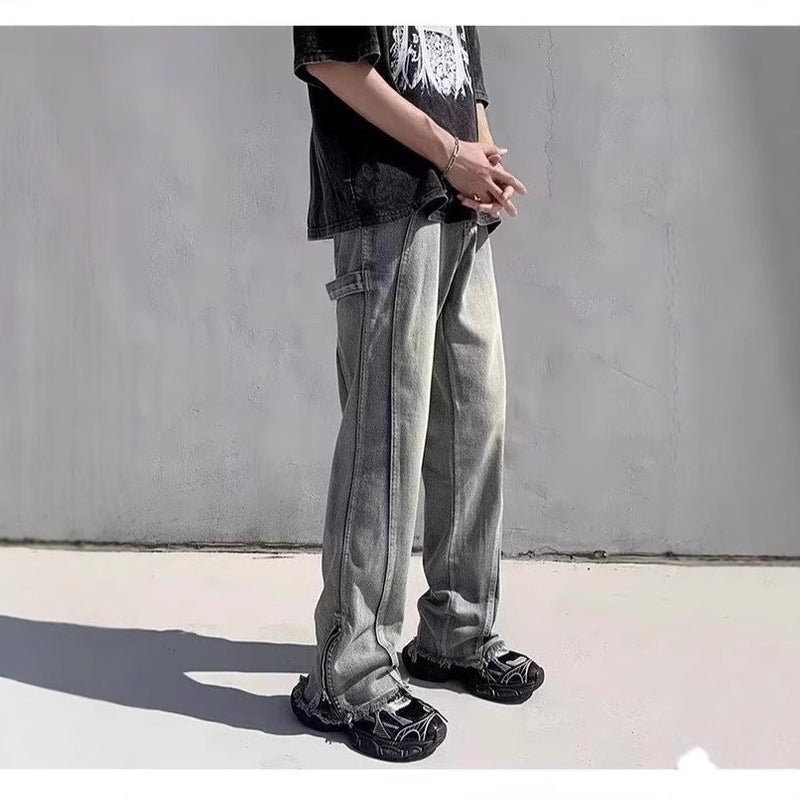Unisex Classic Denim Jeans Loose Fit Daily Outdoor Wear - Image 5