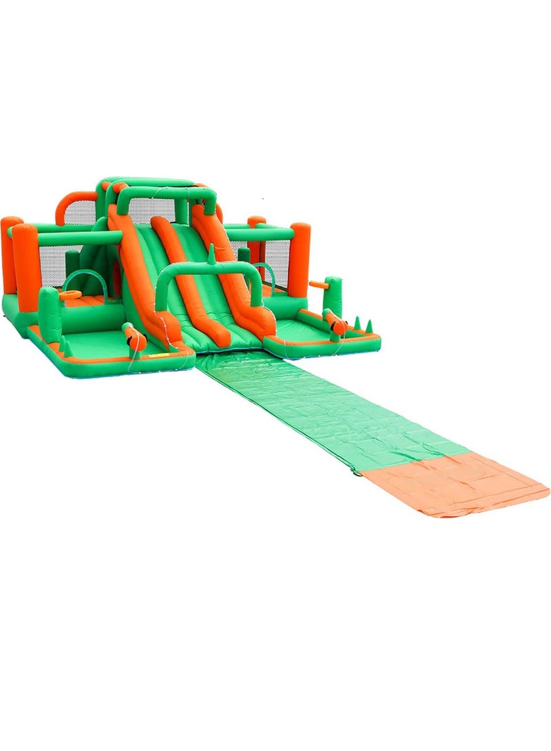 Twin Water Slide Inflatable with Mega Bouncer for Kids Outdoor Play  - Image 3