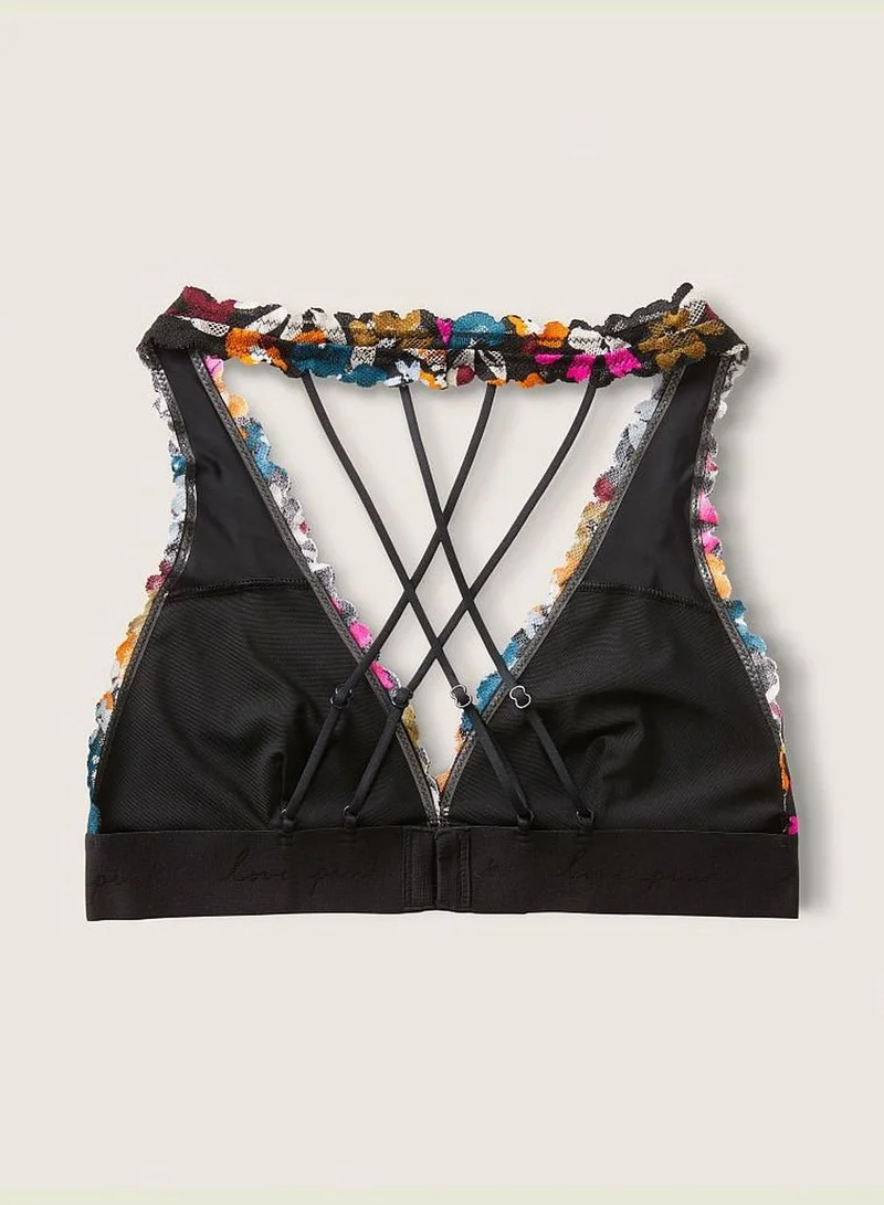 PINK Lace Halter Bralette